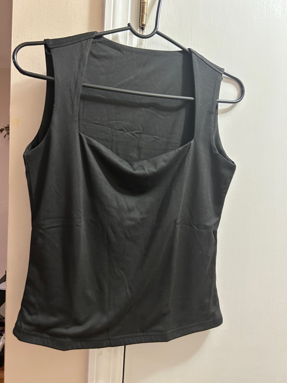 Women's Black Sleeveless Cowl Neck Tank Top NWOT